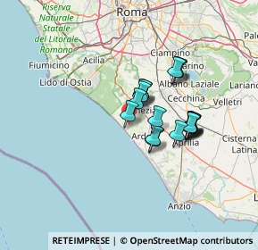 Mappa Via Levante, 00071 Torvaianica RM, Italia (10.628)