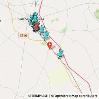 Mappa Zona ASI ss16 km 652+400, 71016 San Severo FG, Italia (4.583)