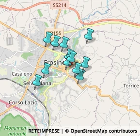 Mappa Via delle Fosse Ardeatine, 03100 Frosinone FR, Italia (1.11833)
