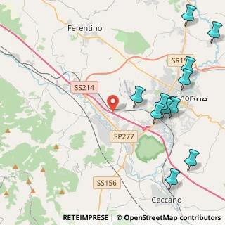 Mappa Via dei Ponticelli, 03100 Frosinone FR, Italia (5.87818)
