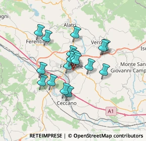 Mappa Via Francesco Brighindi, 03100 Frosinone FR, Italia (5.31944)