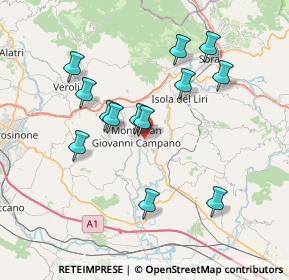 Mappa Via Mendrella, 03025 Monte San Giovanni Campano FR, Italia (7.35615)