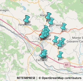 Mappa Viale Austria, 03100 Frosinone FR, Italia (6.105)