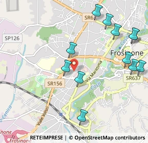 Mappa Viale Austria, 03100 Frosinone FR, Italia (1.28833)