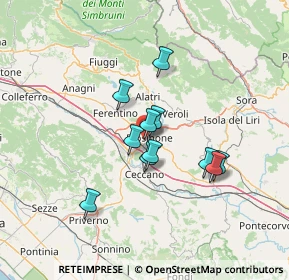 Mappa Viale Austria, 03100 Frosinone FR, Italia (10.93818)