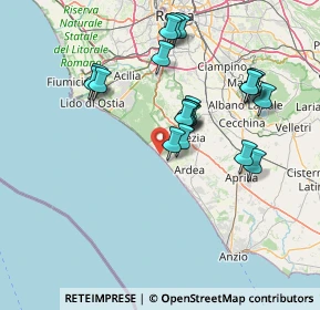 Mappa Lungomare delle Sirene, 00071 Torvaianica RM, Italia (14.6655)