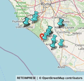 Mappa Lungomare delle Sirene, 00071 Torvaianica RM, Italia (12.0595)