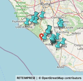 Mappa Lungomare delle Sirene, 00071 Torvaianica RM, Italia (11.444)