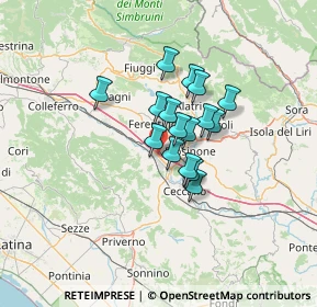 Mappa 03013 Frosinone FR, Italia (9.17438)