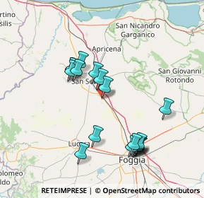 Mappa SP  20 Km. 17, 71016 San Severo FG, Italia (15.36056)