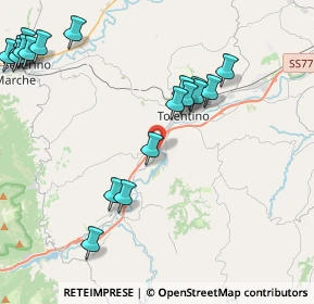 Mappa Via Carlo Alberto dalla Chiesa, 62029 Tolentino MC, Italia (5.45)