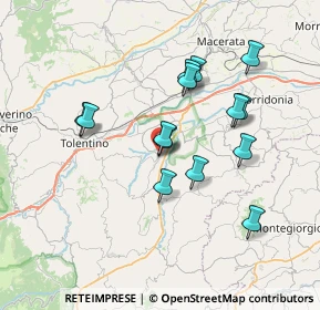 Mappa Via Innocenzo Petrini, 62010 Urbisaglia MC, Italia (6.705)