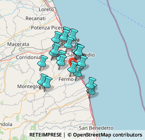 Mappa Contrada S. Pietro Orgiano, 63900 Fermo FM, Italia (9.5255)