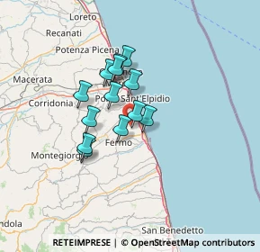 Mappa Contrada S. Pietro Orgiano, 63900 Fermo FM, Italia (9.70385)
