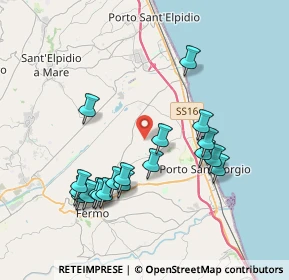 Mappa Contrada S. Pietro Orgiano, 63900 Fermo FM, Italia (3.98789)