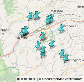 Mappa 62010 Urbisaglia MC, Italia (7.0775)