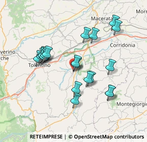 Mappa Corso Alessandro Giannelli, 62010 Urbisaglia MC, Italia (7.0055)