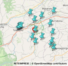 Mappa Corso Alessandro Giannelli, 62010 Urbisaglia MC, Italia (7.36056)