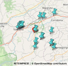 Mappa SP 43, 62010 Urbisaglia MC, Italia (6.9905)