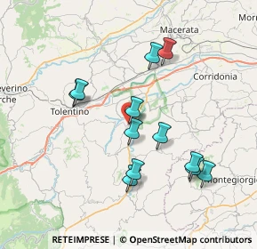 Mappa SP 43, 62010 Urbisaglia MC, Italia (7.25417)