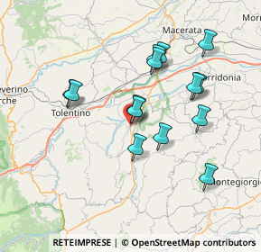 Mappa SP 43, 62010 Urbisaglia MC, Italia (6.84571)