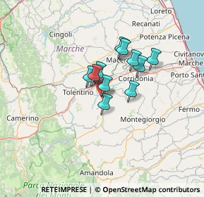 Mappa Via dei Pastini, 62010 Urbisaglia MC, Italia (9.02182)