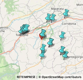 Mappa Via dei Pastini, 62010 Urbisaglia MC, Italia (7.0095)