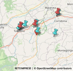 Mappa Via dei Pastini, 62010 Urbisaglia MC, Italia (7.14182)