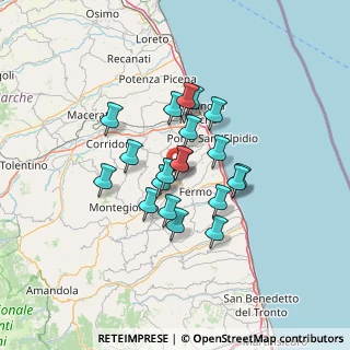 Mappa Contrada San Giovanni, 63015 Monte Urano FM, Italia (10.2165)