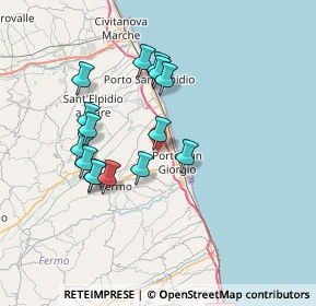 Mappa Contrada Valloscura di Capodarco, 63900 Capodarco FM, Italia (6.66467)