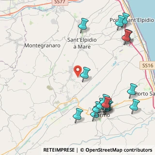 Mappa Contrada Sant'Isidoro, 63813 Monte Urano FM, Italia (5.50353)