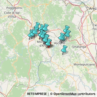 Mappa Via di Caggiolo, 53014 Monteroni D'arbia SI, Italia (9.5335)