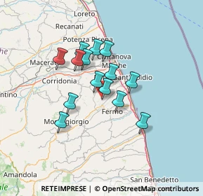 Mappa 63015 Monte Urano FM, Italia (10.40857)