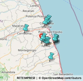 Mappa 63015 Monte Urano FM, Italia (9.13429)