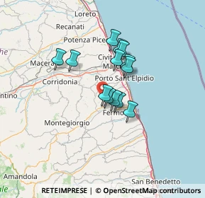 Mappa 63015 Monte Urano FM, Italia (9.77692)