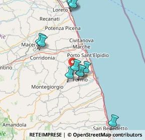 Mappa 63015 Monte Urano FM, Italia (15.45455)