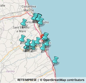 Mappa Borgo Andrea Costa, 63822 Porto San Giorgio FM, Italia (6.1025)