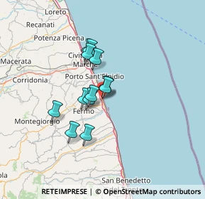 Mappa Borgo Andrea Costa, 63822 Porto San Giorgio FM, Italia (9.88083)