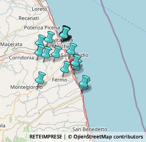 Mappa Via Regioni, 63822 Porto San Giorgio FM, Italia (11.35167)