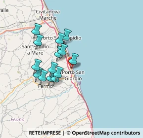 Mappa Via Regioni, 63822 Porto San Giorgio FM, Italia (6.11071)