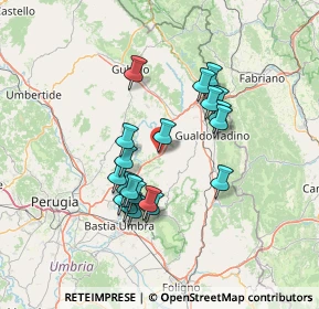 Mappa Via del Risorgimento, 06023 Gualdo Tadino PG, Italia (12.393)