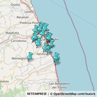 Mappa Via L. Einaudi, 63822 Porto San Giorgio FM, Italia (9.62222)