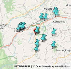 Mappa Via della Rocca, 62010 Urbisaglia MC, Italia (6.9985)