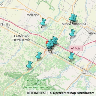 Mappa Via Fanin, 40026 Imola BO, Italia (5.81)
