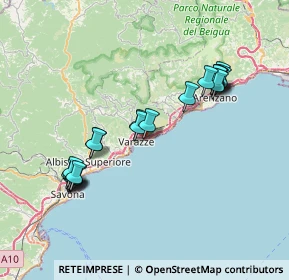 Mappa Salita Cavetto, 17019 Varazze SV, Italia (7.5765)