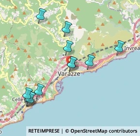 Mappa Via Recagno Alessandro, 17019 Varazze SV, Italia (2.10667)