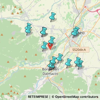 Mappa Via Santa Croce, 12010 Vignolo CN, Italia (3.73353)