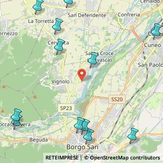 Mappa Via Santa Croce, 12010 Vignolo CN, Italia (3.38333)