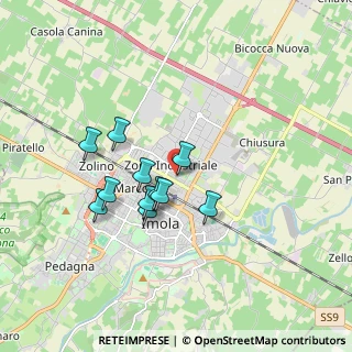 Mappa Piazza Romagna, 40026 Imola BO, Italia (1.43727)