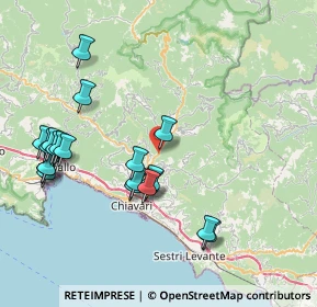 Mappa Via Terrarossa, 16042 Carasco GE, Italia (8.6965)